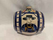 Reduced! French Henriot Quimper Ceramic Barrel (Piriac)