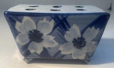 Vintage Delftware flower brick - uncommon pattern