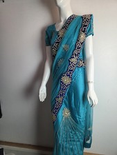 Blue Net Diamante Indian