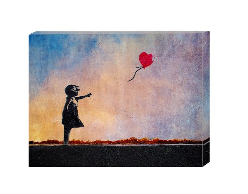 Banksy girl and balloon - girl, canvas