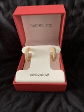 Ladies Rachel Zoe Hooped Earrings Cubic Zirconia 