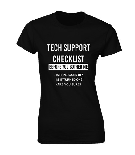 Tech support checklist ladies - tech,