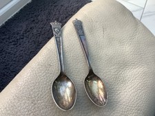 2 x Coronation silver plated  Tea Spoons 1937 &  1953 king George & Elisabeth.