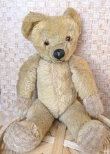 Gorgeous Vintage Blonde Mohair Teddy Bear Jointed 