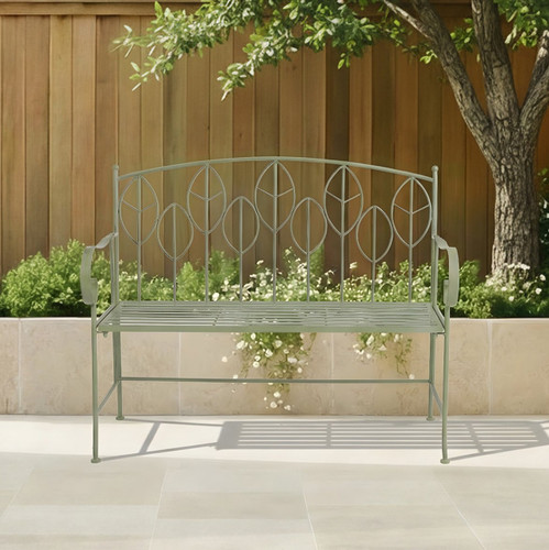 Sage green leaf design rustic - green,