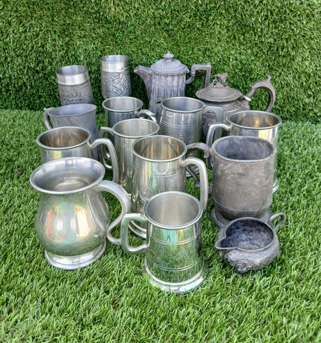 Mixed job lot of pewter - job,
