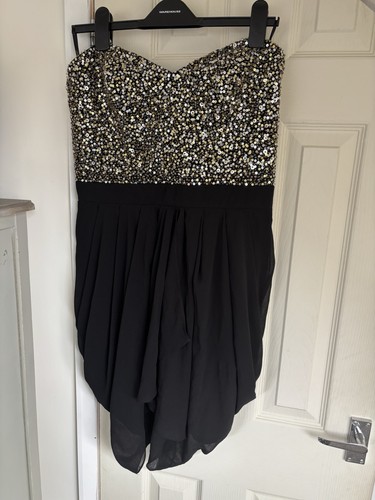 Lipsy dress 16 black with - dress,