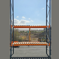 Used Warehouse Racking – 8 Uprights, 28 Beams, 28 Pallet Boards, Industrial