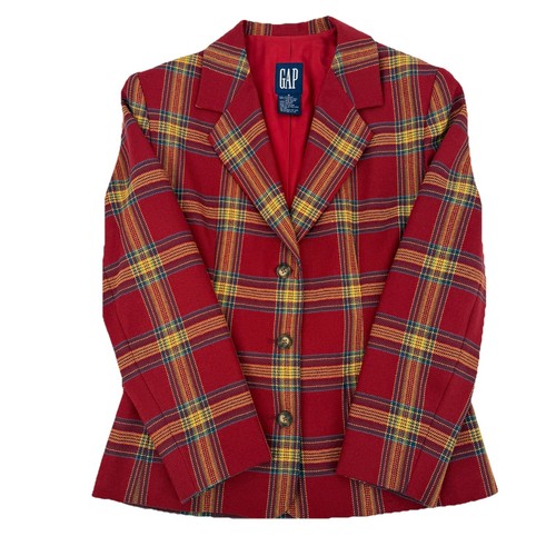 Vtg gap wool tartan plaid - vtg,