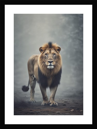 Pristine lion portrait art - lion,