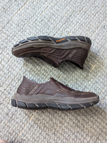 Skechers men brown slip - skechers, slip-on