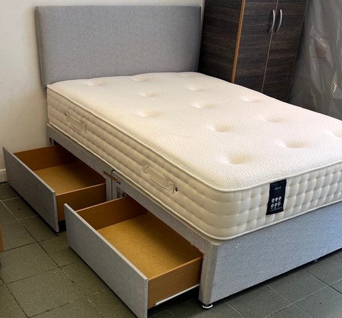 Grey divan bed single - grey,