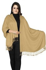 Handcrafted  Large Soft  Pashmina Shawl Wrap Scarf in Solid Colours