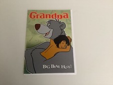 DISNEY JUNGLE BOOK BALOO BIRTHDAY CARD - GRANDPA BIG BEAR HUGS