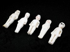 5 Victorian German Porcelain 25 mm's high Frozen Charlotte 'Penny' Dolls set 4