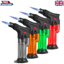4 Pack Kitchen Blow Torch Butane Torch Lighter Jet Flame Refillable Portable