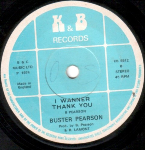 Buster pearson vinyl g - buster, g+
