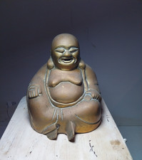 Vintage Brass Laughing Buddha