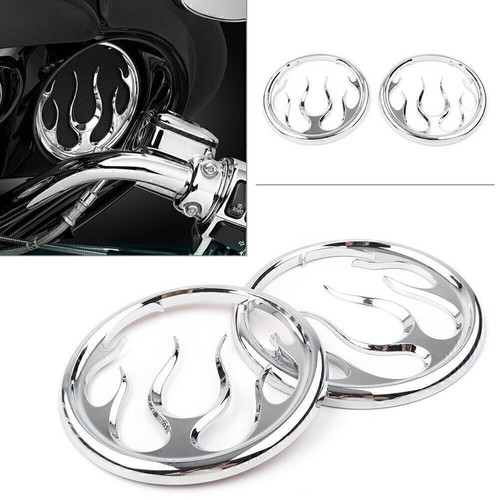 Chrome flame speaker grill - chrome,