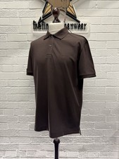 Brand New C.P Company STRETCH PIQUET POLO SHIRT IN BROWN.  - Large. p2p 22”