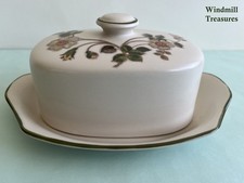 MARKS & SPENCER STONEWARE BUTTER DISH & COVER - GREAT CONDITION