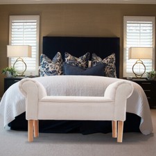 Fabric Bed End Bench Chaise