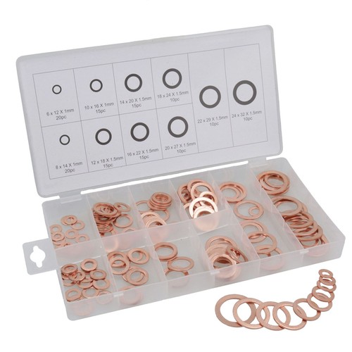 140pc solid copper washer - 140pc,
