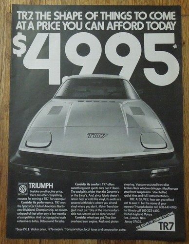 1977 triumph tr7 sports car - tr7,