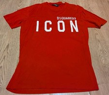 Dsquared2 Icon Short Sleeved T Shirt Big Logo Mens Size Small Red White