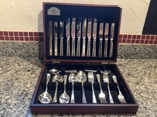 George Butler Sheffield Silver Plate EPNS A1 44 Piece Ashbury Collection Boxed