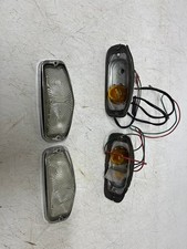 TRIUMPH HERALD VITESSE ANGLED GLASS SIDE LIGHT AND INDICATOR LIGHTS LENS PAIR