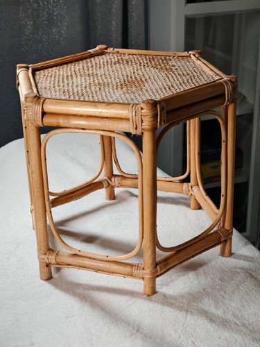 Boho rattan table wicker solid - table,