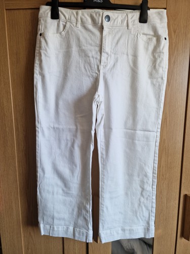 Indigo off white crop jeans - white,