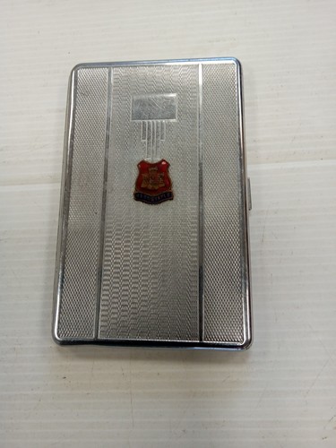 Silver cigarette case - cigarette,