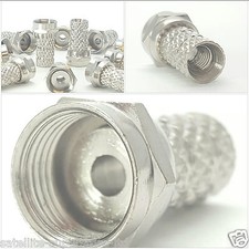 20 x Twin F Plug Connector Satellite TV Coax Cable for Sky HD/ Freesat/ Virgin