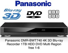 Panasonic DMR-BWT740 4K 3D Blu-ray player recorder 1TB HDD DVD Multi Region 1-6