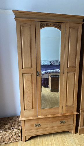 Antique edwardian wardrobe - edwardian,