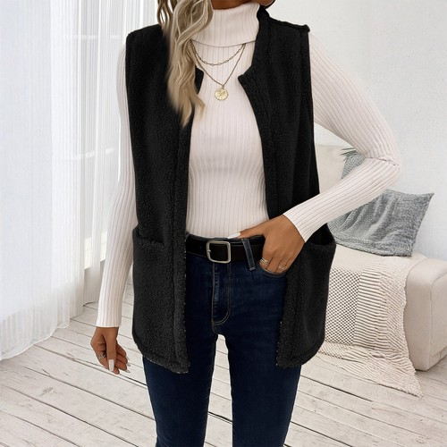 Ladies pocket gilet open - ladies,