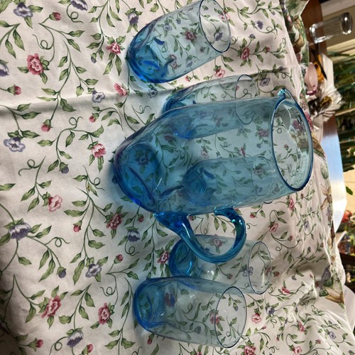 Sapphire blue pitcher and - pitcher, 6