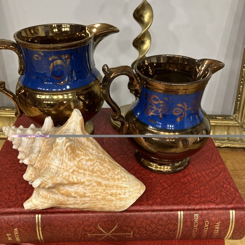 Beautiful luster ware pair - pair, of
