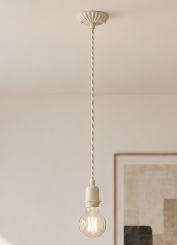 Cream flex pendant light - cream,
