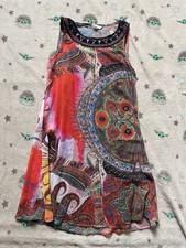 Desigual Women’s Multicoloured Dress Smock Summer Sz 36/10