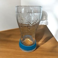 Coca-Cola London Olympics 2012 glass with a blue band around the base