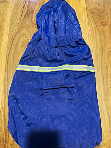 Blue dog rain coat jacket - jacket, with