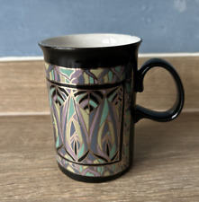 Dunoon Mug Black Geometric Design Samantha Redgrave Made In Scotland