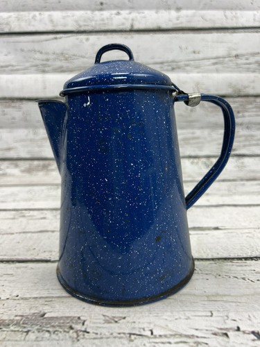 Vintage blue white - blue, speckled