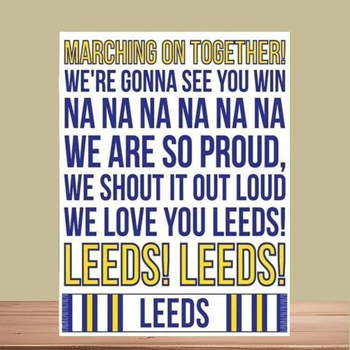 Leeds chant fan metal - fan, sign