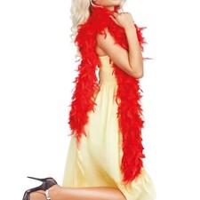 5ft LONG FEATHER BOA WHITE BLACK BURLESQUE SHOW GIRL HEN NIGHT FANCY DRESS PARTY