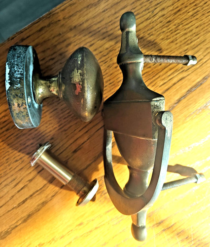 Vintage original door fixings - original,