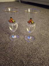 Britvic Vintage 60s 70s Stemmed Fruit Juice Glasses Set Of 2